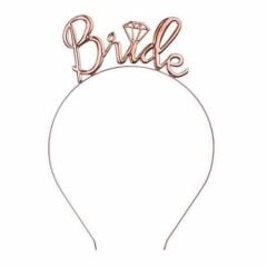 Metal Taç ''Bride'' – Rose Gold Renk