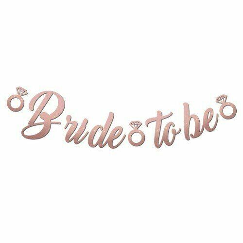 Kaligrafi Banner – ''Bride To Be'' Rose Gold