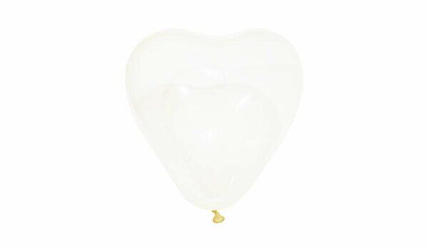 12 İnç Şeffaf Kalp Balon – 100’lü Paket