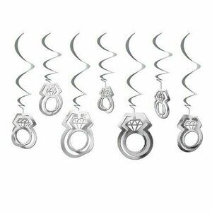 3D Tavan Süs Yüzük Silver – 11’li Set