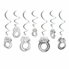 3D Tavan Süs Yüzük Silver – 11’li Set