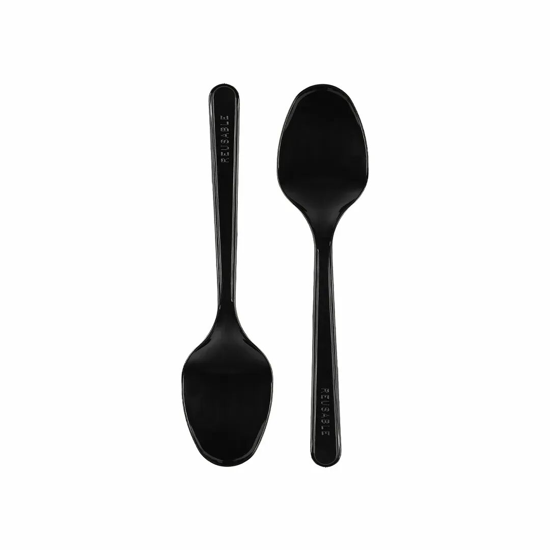Plastik Kaşık Lüks Siyah 100 Adet