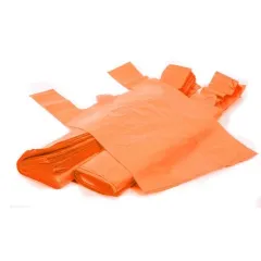 Turuncu Market Poşeti – Hışır Atlet Poşet – Orta Boy – 26 x 50 cm