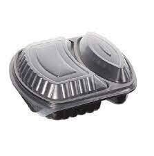 2 Bölmeli Kapaklı Servis Seti – Siyah