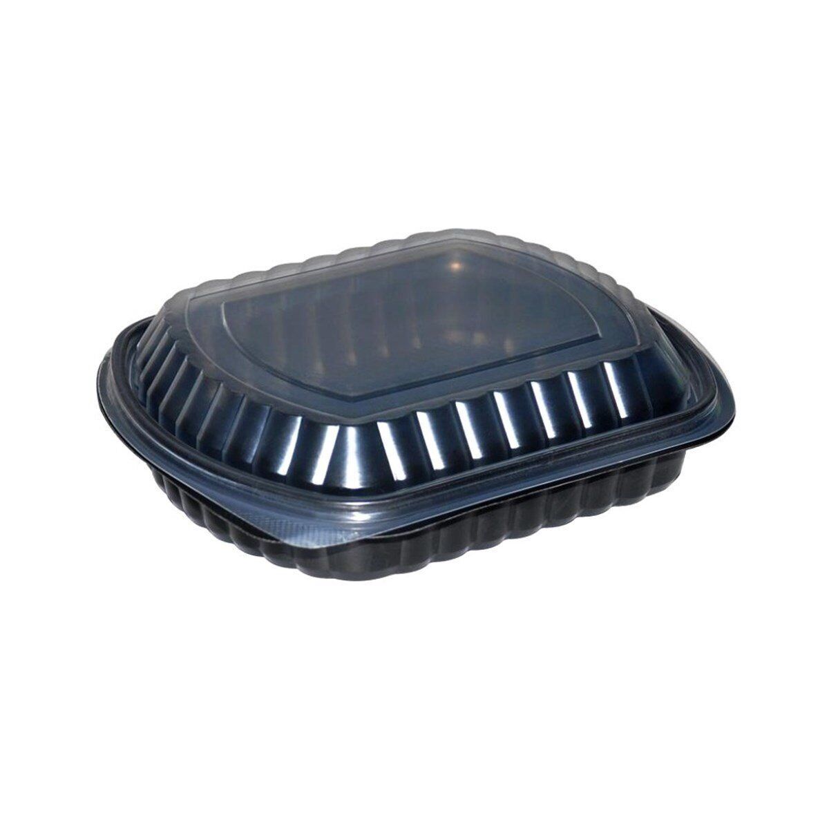 Kapaklı Bölmesiz Servis Seti – Siyah 50 Adet