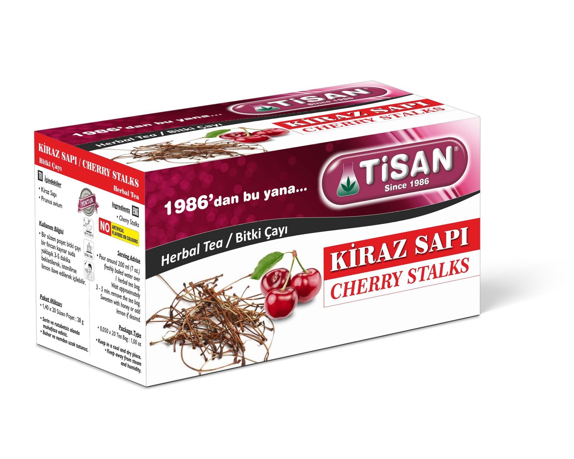 Kiraz Sapı Bitki Çayı 20 Sallama Poşet