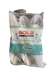 Gold Assan Lüks Plastik Kaşık – 100’lü Paket