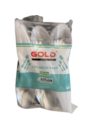 Gold Assan Lüks Plastik Kaşık – 100’lü Paket