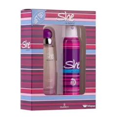 She Is Sexy Kadın Parfüm Seti – 50 ml Parfüm + 150 ml Deodorant