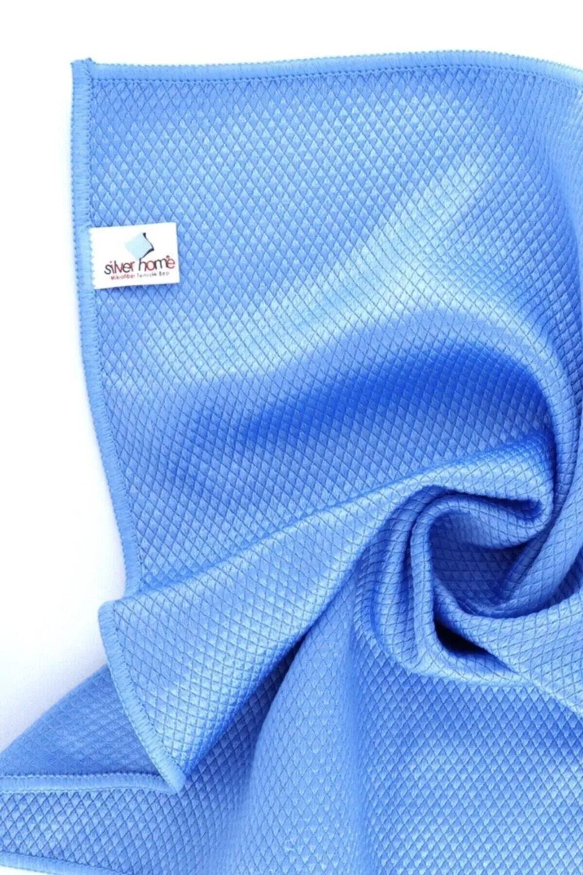 Silver Home Baklava Desen Cam Bezi – Mavi – 235 gsm – 40×40 cm