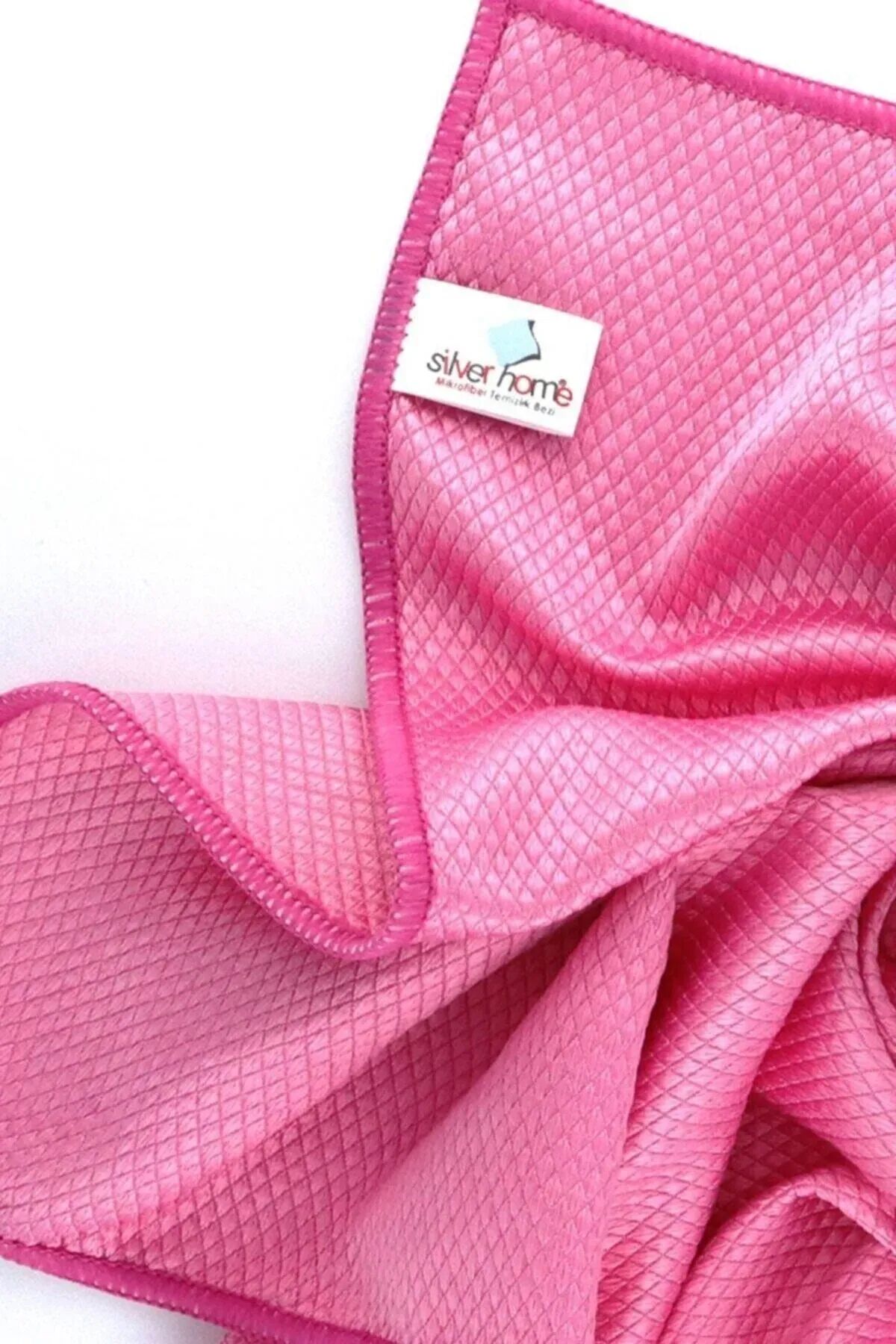 Silver Home Baklava Desen Cam Bezi – Pembe – 235 gsm – 40×40 cm