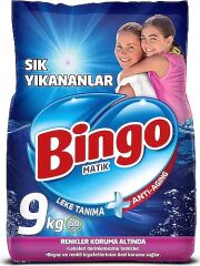 Bingo Matik Sık Yıkananlar Beyazlar ve Renkliler için 9 kg Toz Deterjan