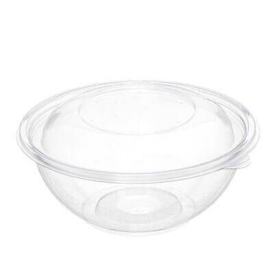 Şeffaf Yuvarlak Salata Kasesi Kapaklı 1000 cc 100 Adet