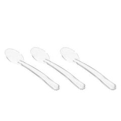 Plastik Lüks Dondurma Kaşığı Şeffaf 11,5