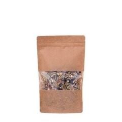 Kraft Pencereli Kilitli Doypack 13x22.5x7 cm - 250 gr 50 Adet