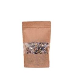 Kraft Pencereli Kilitli Doypack 13x22.5x7 cm - 250 gr 50 Adet