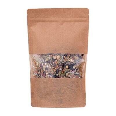 Kraft Pencereli Kilitli Doypack 20x30x10 cm - 1000 gr 50 Adet