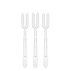 Plastik Cips Çatalı 8 cm Şeffaf 100 Adet