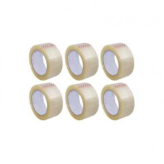 6 Adet Şeffaf Koli Bandı 45 mm x 100 Metre